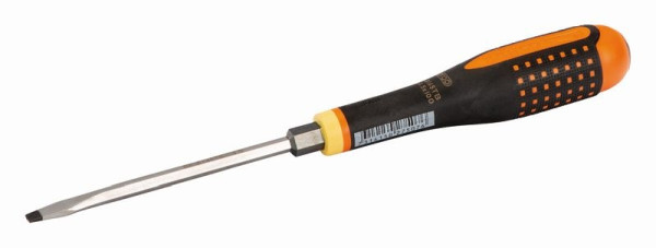 Bahco Schraubendreher, Ergo™, durchgehende Sechskantklinge mit Sechskantansatz und massiver Schlagkappe, Schlitz, 1.6 x 10.0 x 175 mm, BE-8258TB