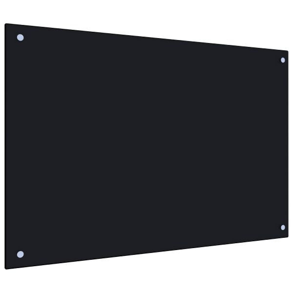 vidaXL Küchenrückwand Schwarz 90x60 cm Hartglas, 249489