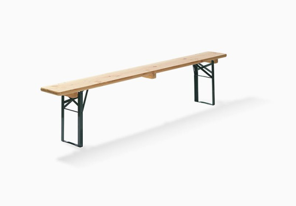 Feros Bierbank 220x25x48cm (BxTxH) Brauereiqualität, Grün/Holz, 30028