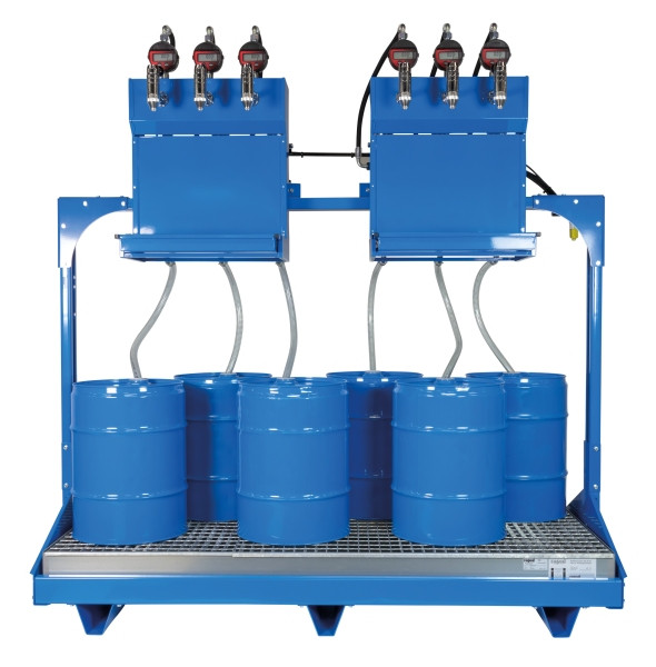 Rapid Ölabgabeset, Geräteträger, pneumatisch, 6 x 60 l, 22 310