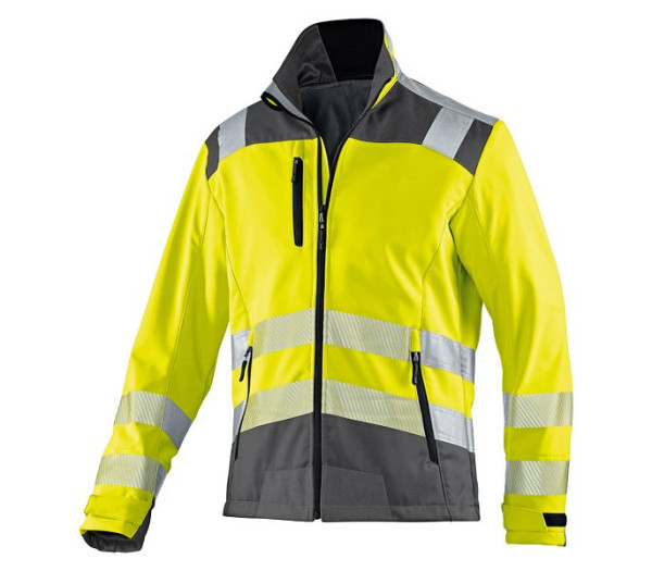 Kübler REFLECTIQ Softshell Jacke PSA 2, Farbe: warngelb/anthrazit, Größe: S, 1507 8427-3497-S