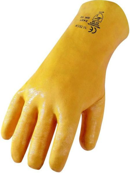 ASATEX Haushalts-Handschuhe, Nitril, 30cm lang, vollbeschichtet, Farbe: gelb, VE: 144 Paar Größe: 10, 3401-10