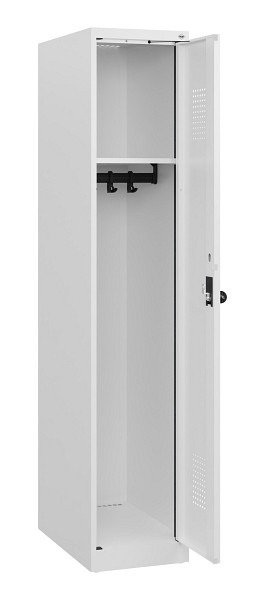 C+P Spind Evolo PLUS, 1 Abteil, 1530x300x500mm, 9016/9016, Drehriegel, 0490005-10 S10023