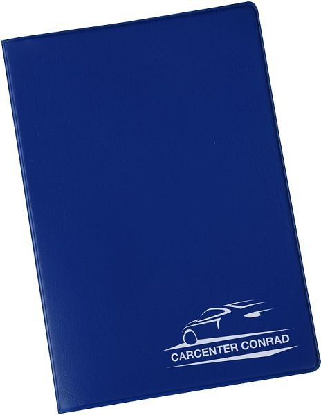 Eichner Führerscheintasche aus farbiger PVC-Folie mit zwei Einsteckfächern, blau, Bedruckung: mit individuellem Logo, 9218-08002