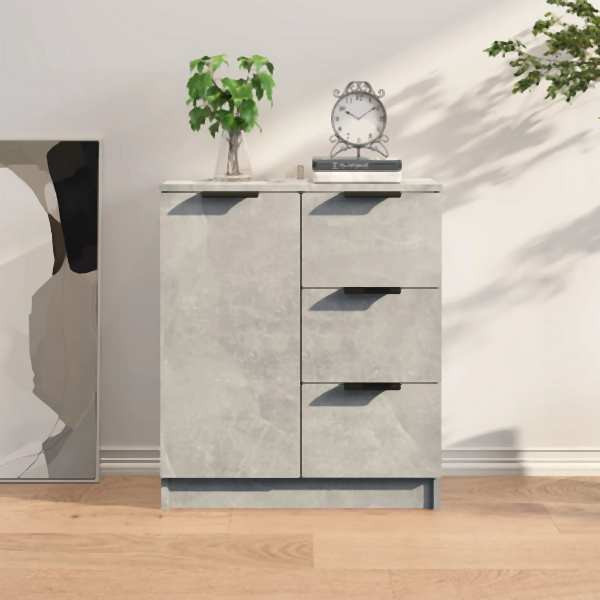 vidaXL Sideboard Betongrau 60x30x70 cm Holzwerkstoff, 811083