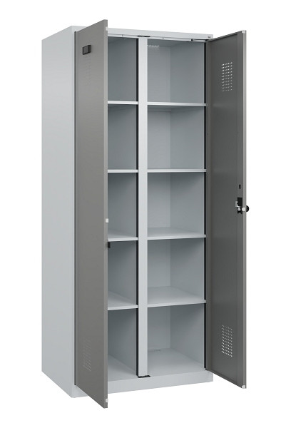 C+P Wäsche-Spind Evolo PLUS, 2 Abteile, 1850x800x500mm, 7035/0004, Verschluss Drehriegel, 049002-22B S10014