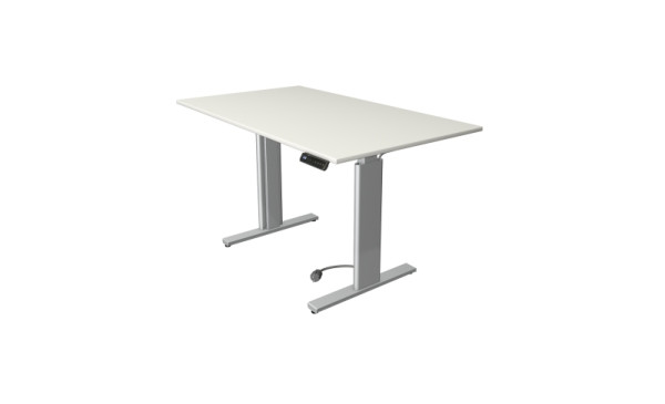 Kerkmann Sitz-/Stehtisch Move 3 tube, B 1400 x T 800 mm, elektrisch höhenverstellbar von 720-1200 mm, weiß, 10236510