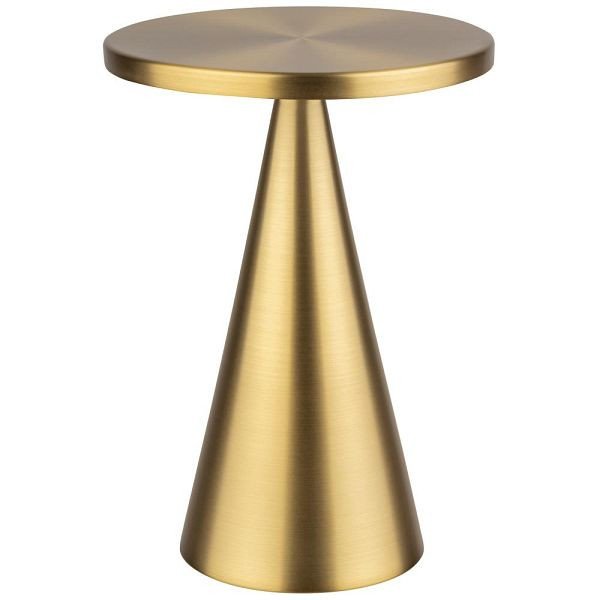 APS Tischleuchte "CONE", Akku-Leuchte, inkl. Ladestation, USB-Ladekabel und Fernbedienung, Höhe 18 cm, Gold, 17112
