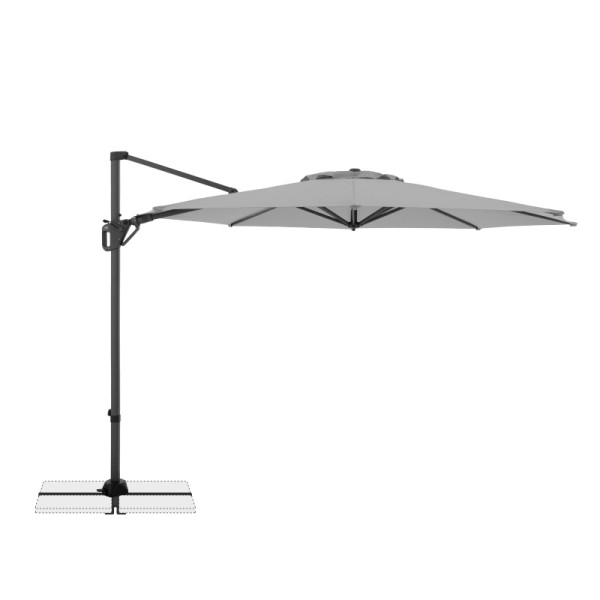 doppler LIFE Pendelschirm 310 Side ca. 310/8tlg. Design 827 hellgrau, K-FSC, 409288827