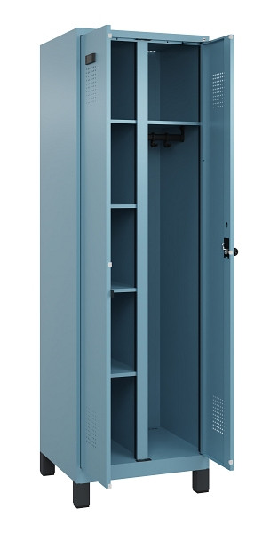 C+P Wäsche-/Garderobenspind Evolo PLUS, mit Füßen, 2 Abteile, 1950x600x500mm, 0, Drehriegel, 049610-20 S10021