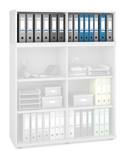 Deskin Aufsatzregal MULTI M pro, Dekor: Weiß, BxHxT: 1200 x 390 x 420 mm, 272692