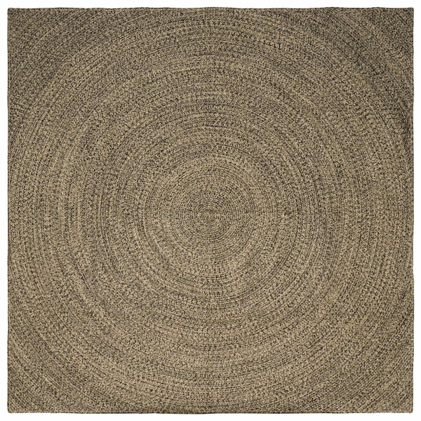 vidaXL Bereichsteppiche Natürlich und Schwarz 300 x 300 cm Jute, 42010633