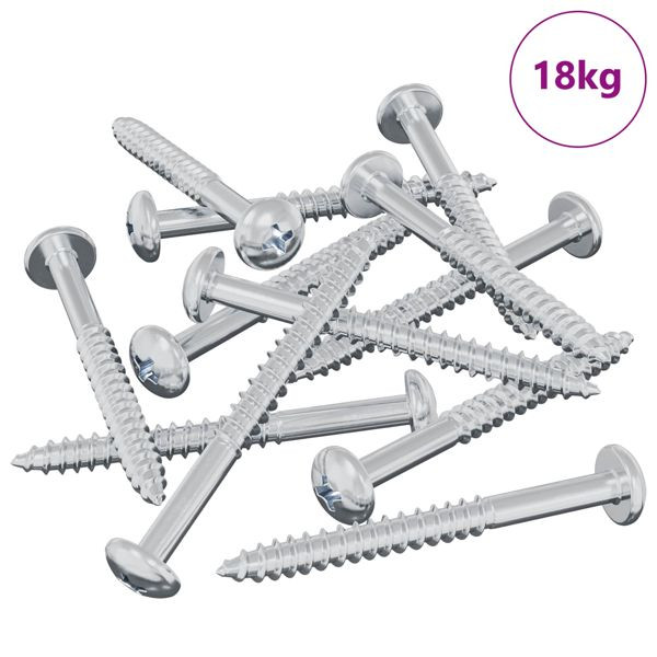 vidaXL Holzschraube 3273-teilig Silber 9,8 x 53 mm Stahl, 864522