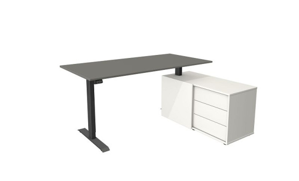Kerkmann Komplettarbeitsplatz Move 1 anthrazit, Weiß/Grafit, 10216812