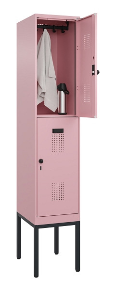 C+P Doppelstock-Spind Evolo PLUS, Gestell, 2 Fächer, 2120x400x500mm, 3015/3015, Drehriegel, 0493307-12 S10024