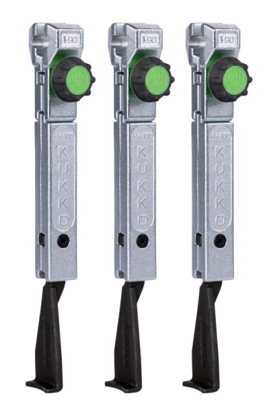 KUKKO Schmale, schnellverstellbare Standard-Abzugshaken Satz, Gesamtlänge 227 mm, 1-193-Sx