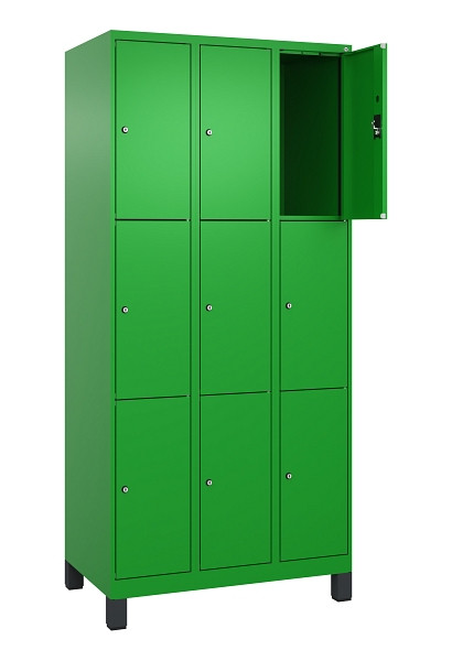 C+P Schließfachschrank Evolo PLUS, mit Füßen, 9 Fächer, 1950x900x500mm, 6037/60, 049010-303 S10026