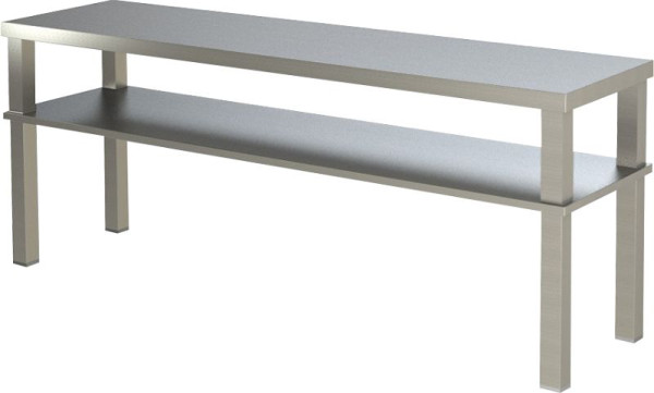 KBS Aufsatzbord mit 2 Etagen, Breite 140cm, Chromnickelstahl CNS 18/10 (AISI 304), 91102103