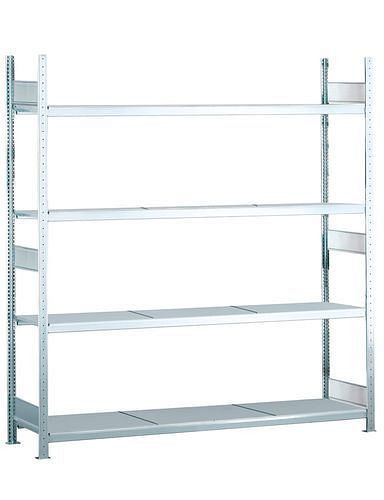 Schulte Weitspannregal mit Stahlböden, Grundfeld, 4 Lagerebenen, Fachbreite 2500 mm, 2560 x 436 x 2500 mm, 278904