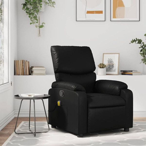 vidaXL Massage-Relaxsessel, Kunstleder, Schwarz, 3205712