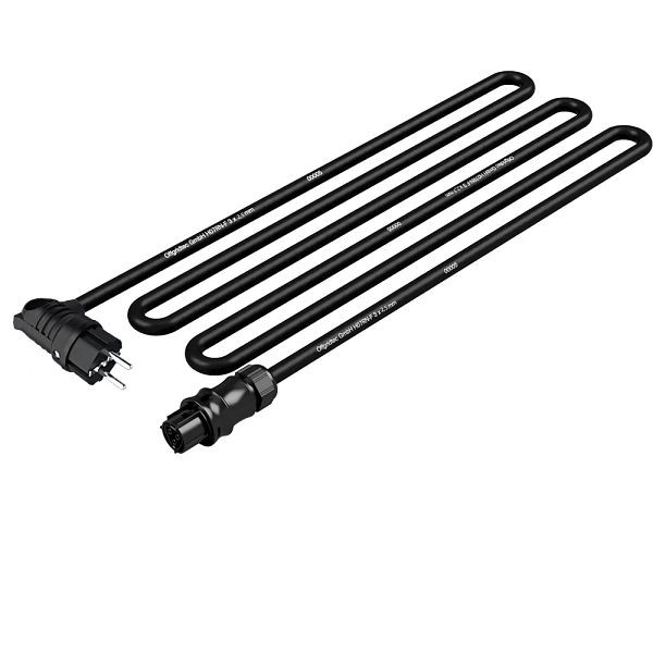 Offgridtec 15m Anschlusskabel Mikrowechselrichter mit Wieland Gerätestecker zu Schukosteckdose (gewinkelt), 8-01-013598