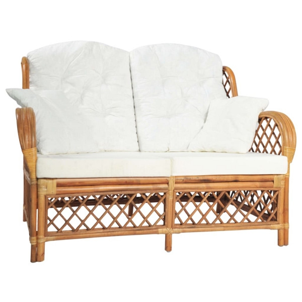 vidaXL 2-Sitzer-Sofa Hellbraun Rattan, 325474, 8720286143032