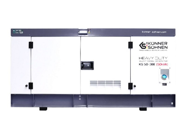 Könner & Söhnen 3-Phasen-Generator, Hubraum: 2300 cm3, Höchstleistung/Nennleistung (400V), kVA: 50/45, KS 50-3BE