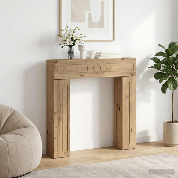 vidaXL Kaminumrandung Artisan-Eiche 102 x 18 x 100,5 cm Holzwerkstoff, 8006614