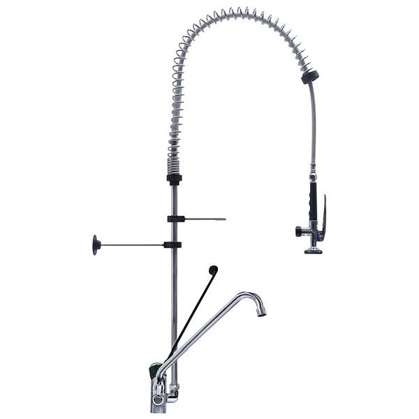 Gastro-Inox Monoblock-Vorspüldusche mit handfreier Bedienung und Schwenkkran ausgestattet, 1200mm, High Performance, 402.111