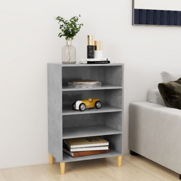 vidaXL Sideboard Betongrau 57x35x90 cm Holzwerkstoff, 806125