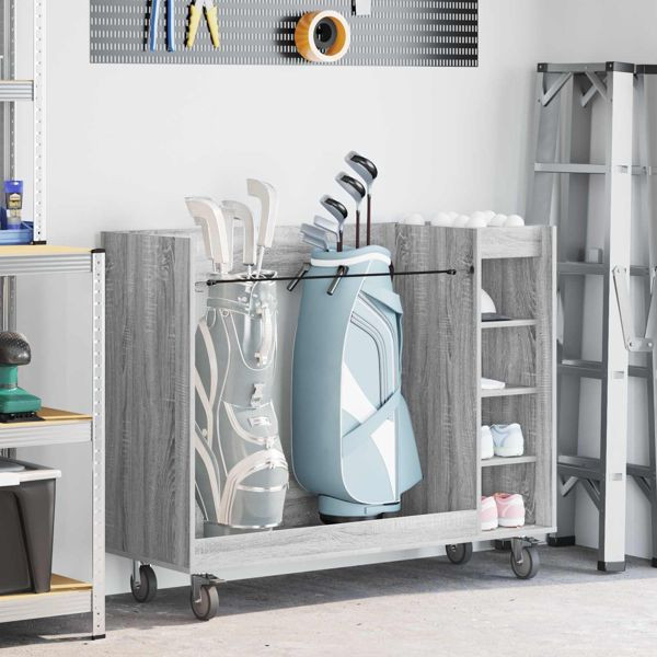 vidaXL Golf Schrank Mit Rad Uni Graues Sonoma 120 x 45 x 98 cm, 899476