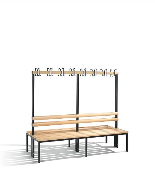 C+P Garderobenbank doppelseitig Basic, H1650xB1960xT750mm, 8052-200 S10001