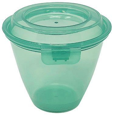 Contacto Eco-Takeouts Behälter, grün, Suppen-/ Soßen-/ Beilagen, mit Klappdeckel, 175 ml, VE: 12 Stück, 1108/186
