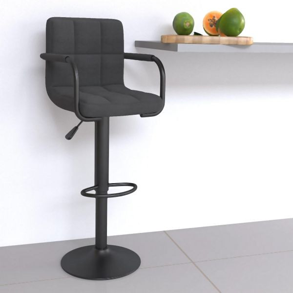 vidaXL Barhocker Dunkelgrau Stoff, optimalen Sitzkomfort, 334626