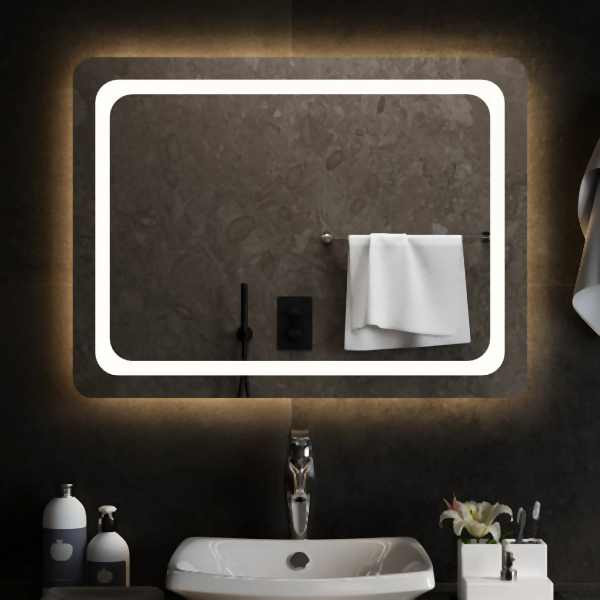 vidaXL LED-Badspiegel 80x60 cm, Glas, 151787, 8720286877111