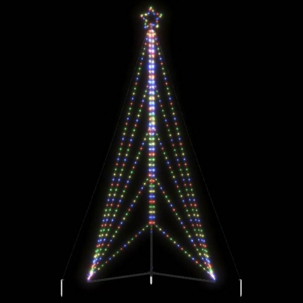vidaXL Weihnachtsbaum-Beleuchtung 615 LEDs Mehrfarbig 404,5 cm, 4016423