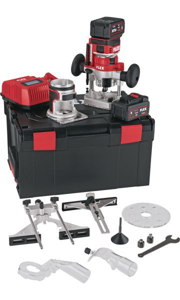 FLEX Akku Kanten- und Oberfräse 18 V CER 18.0-EC/5.0 Set, 531636