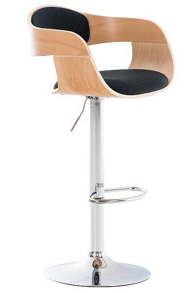 CLP Barhocker Kingston C Stoff, natura/schwarz, 304751