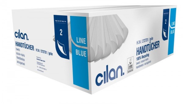 Cilan Tissue Falthandtuch H 21, Blattue-Line hochweiß 2-lagig, VE: 3072 Tücher, 2097020