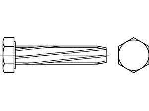 Gewinde-Schneidschrauben DIN 7513 Stahl A M 8 x 16 galvanisch verzinkt VE=S (100 Stück)
