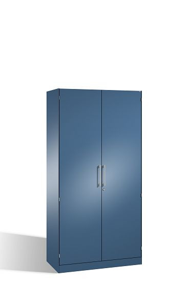 C+P Flügeltürenschrank Asisto, H1980xB1000xT435mm, Farbe: Fernblau, Bügelgriff, 5 OH, 141002-000 S10259