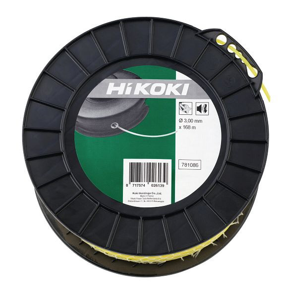 HiKOKI Trimmerfaden spiralförmig 3.0mm gelb L=168m (1125 gr), 781086