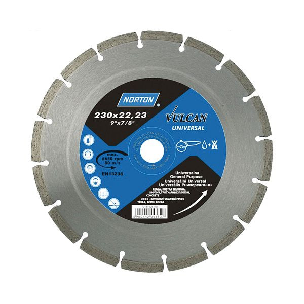 Norton VULCAN UNIVERSAL Diamantscheiben Norton Vulcan-VULCAN UNI-125x22.23-7.5x2, 70184625176
