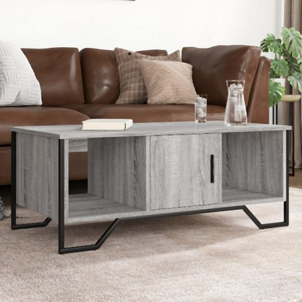 vidaXL Couchtisch Grau Sonoma 100x51x40 cm Holzwerkstoff, 848492