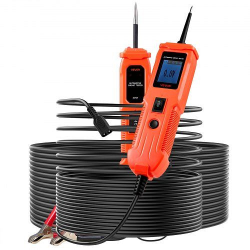 VEVOR Kfz Stromkreistester mit Sonde & Beleuchtung, 6–36 DCV, 4 m Kabel & ABS-Gehäuse, für Auto SUV Wohnmobil Lkw, DLXQCDLCSYKCJ0PY0001V9