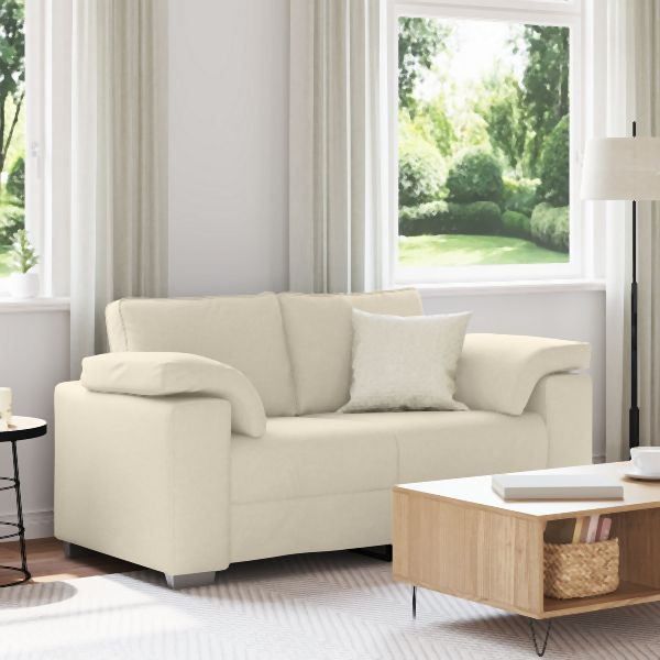 vidaXL 120 cm Abmessung Leinen Liebessofa, Abmessungen: 160 x 77 x 82 cm (L x B x H), 4105226