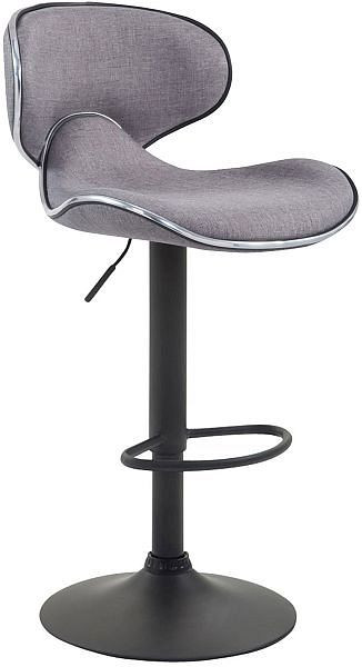 CLP Barhocker Las Vegas V2 Stoff schwarz, hellgrau, 315467