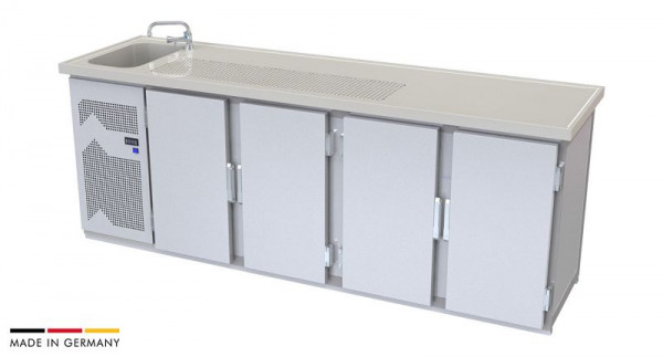 hefa Theke Novis 25V/1L-TTTT, Abmaße: 950 x 2.500 x 650/700 mm, Novis 25V/1L-TTTT