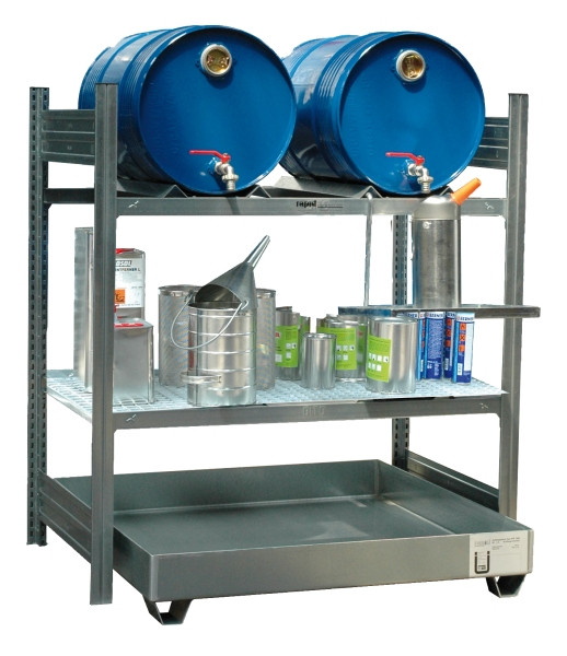 Rapid Erweiterungsabfüllplatz zur Lagerung von 2x 60 Liter-Fässern und 1x Gitterrostauflage, 25 086