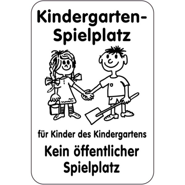 Stein HGS Sonderschild, Kindergarten-Spielplatz für Kinder des Kindergartens, 400 x 600 mm, 15030